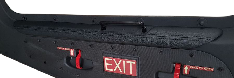 Leather door trim panels for Bell 505 Jet Ranger X