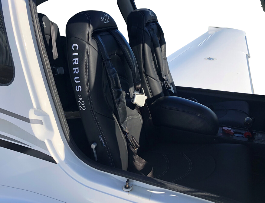 Cirrus SR22 G1 leather seat covers – front and rear aviation-grade upholstery