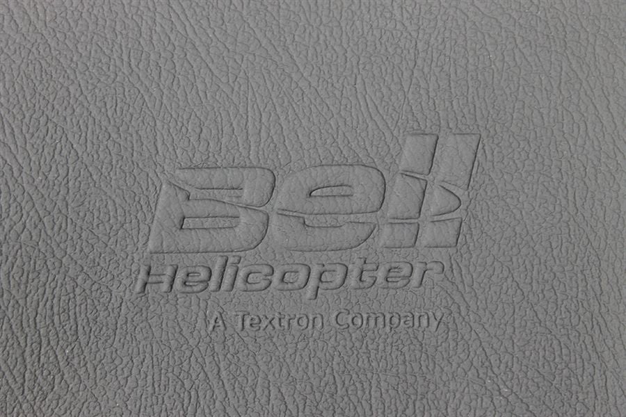 Custom leather crew seat for Bell 206 