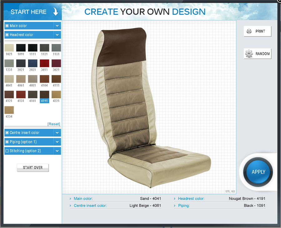 945 Series, Y Class Seat Covers