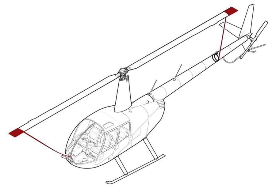 R44 Blade tie downs
