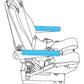 Ipeco 3A118, Captain Seat, Armrest Cover