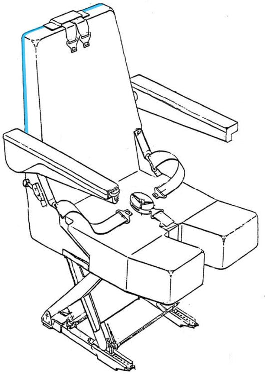 394 Series, Backrest Rear Cover, Crew Seat