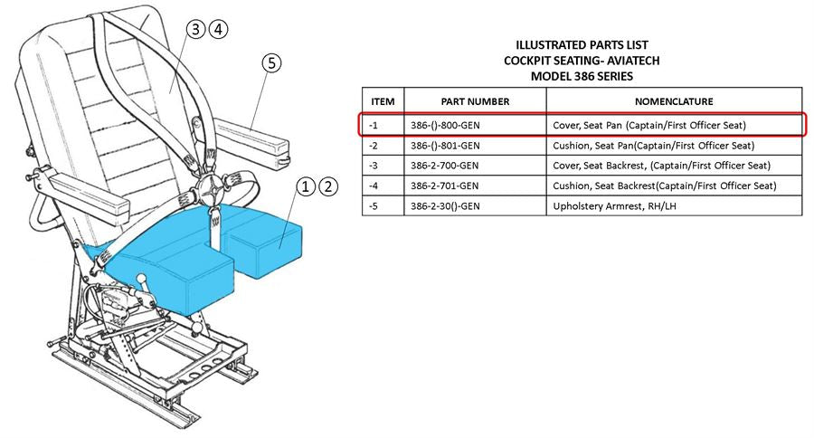 AviaTech 386, Seat, Bottom Cover