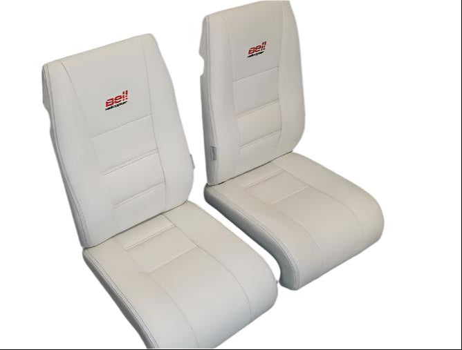 Custom leather crew seat for Bell 206 