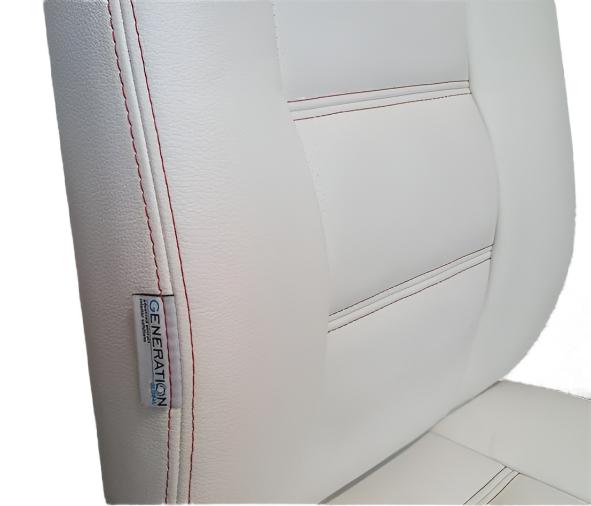 Custom leather crew seat for Bell 206 
