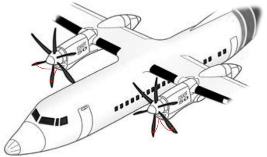 Fokker 50  Blade tie down