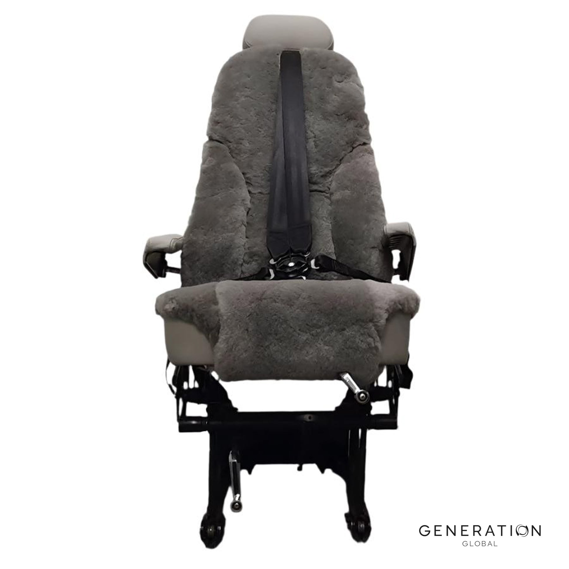 Cessna 208 Caravan Aircraft Interior Pilot/Co-Pilot Seat Upholstery – Sheepskin & Leather