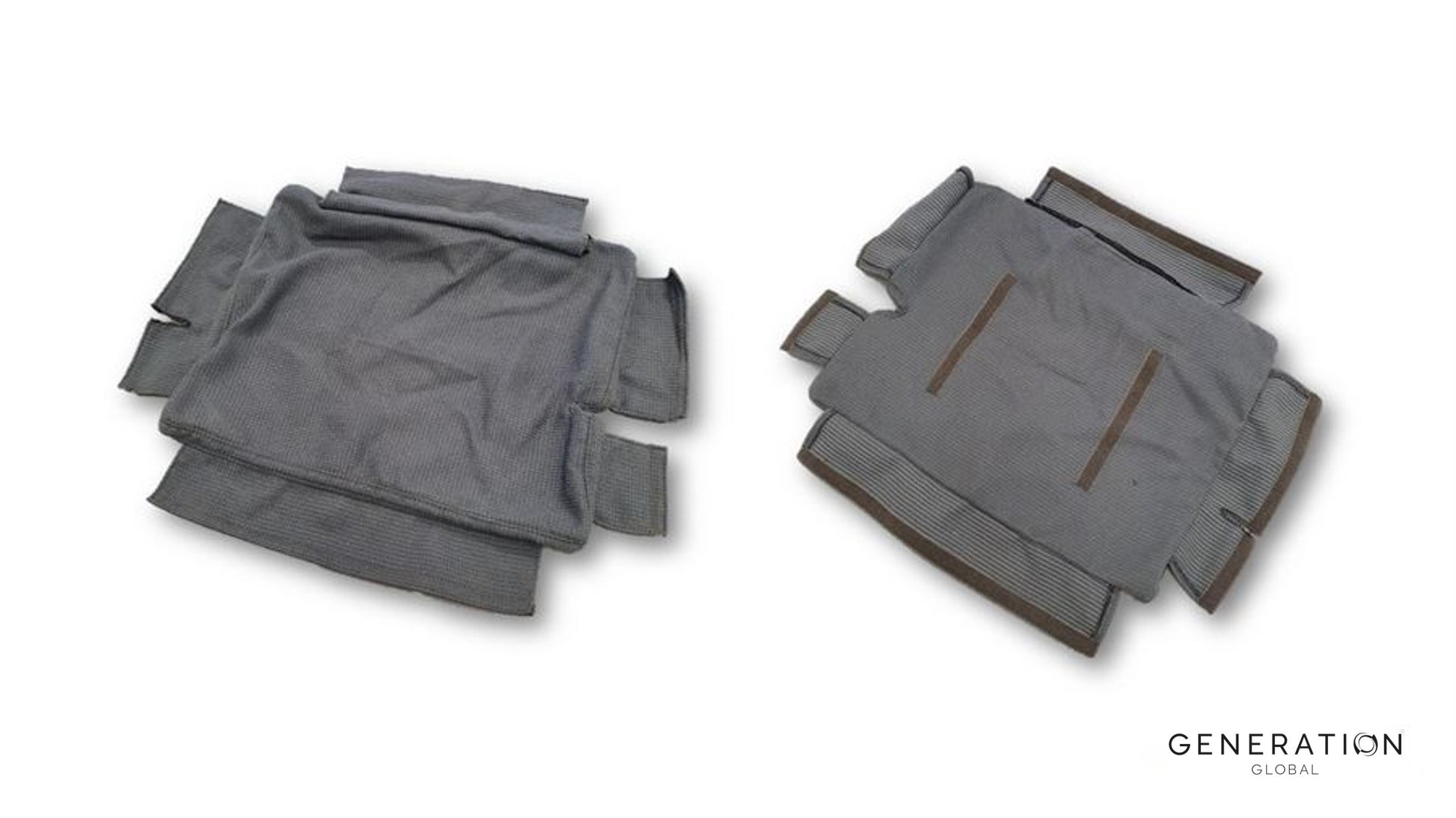 Observer Seat Bottom Assembly with dress cover and cushion for Bombardier DHC-8 Q100/Q200/Q300 – flame-retardant, certified aircraft seat part.