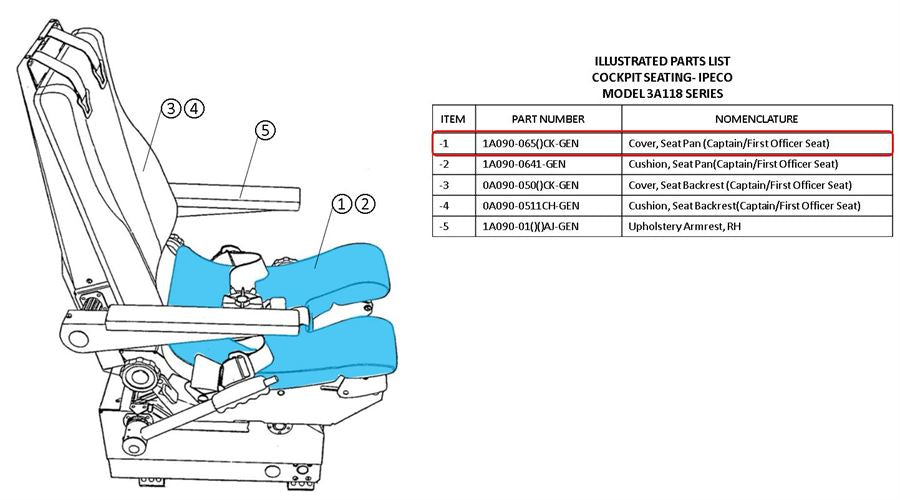 Ipeco 3A118, First Officer, Bottom Cover