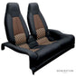 DA-42 Generation I rear passenger seat covers made from aviation leather, including backrest and bottom covers