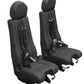 9310 Series Height Adjustable Crew Seat Upholstery Kit for BK 117 helicopter – includes headrest, backrest, and bottom covers with Genlite foam.