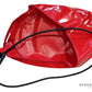 BK117 helicopter exhaust covers – set of 2 in red PVC for high visibility and protection during ground operations.