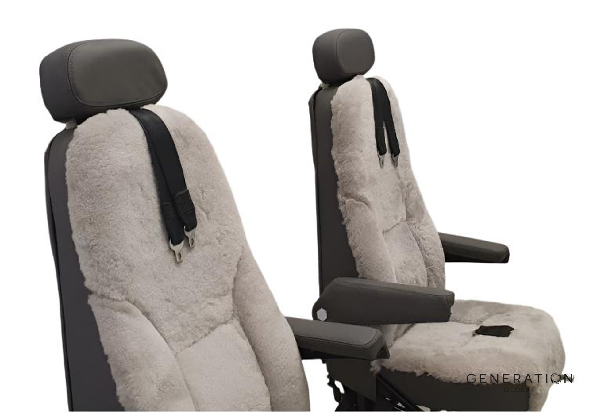 Cessna 208 Caravan Aircraft Interior Pilot/Co-Pilot Seat Upholstery – Sheepskin & Leather