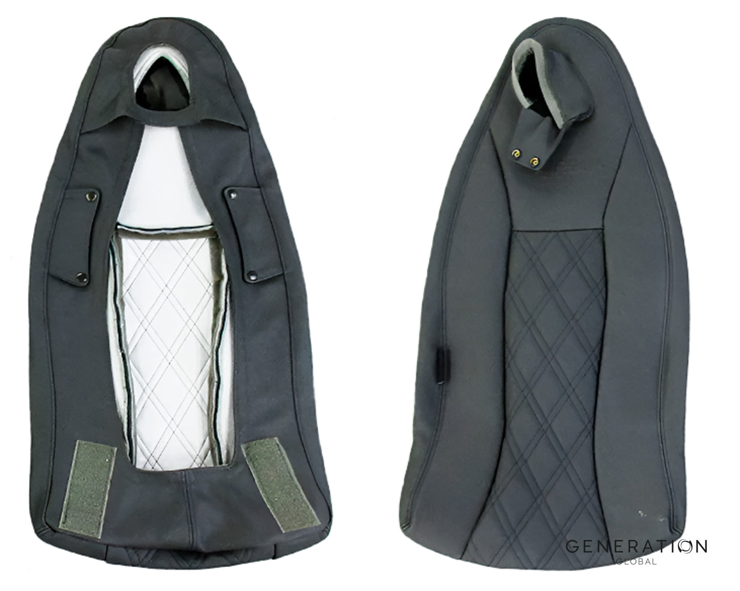 Airbus Helicopters H120 Crew Seat Covers. Leather seat upholstery 