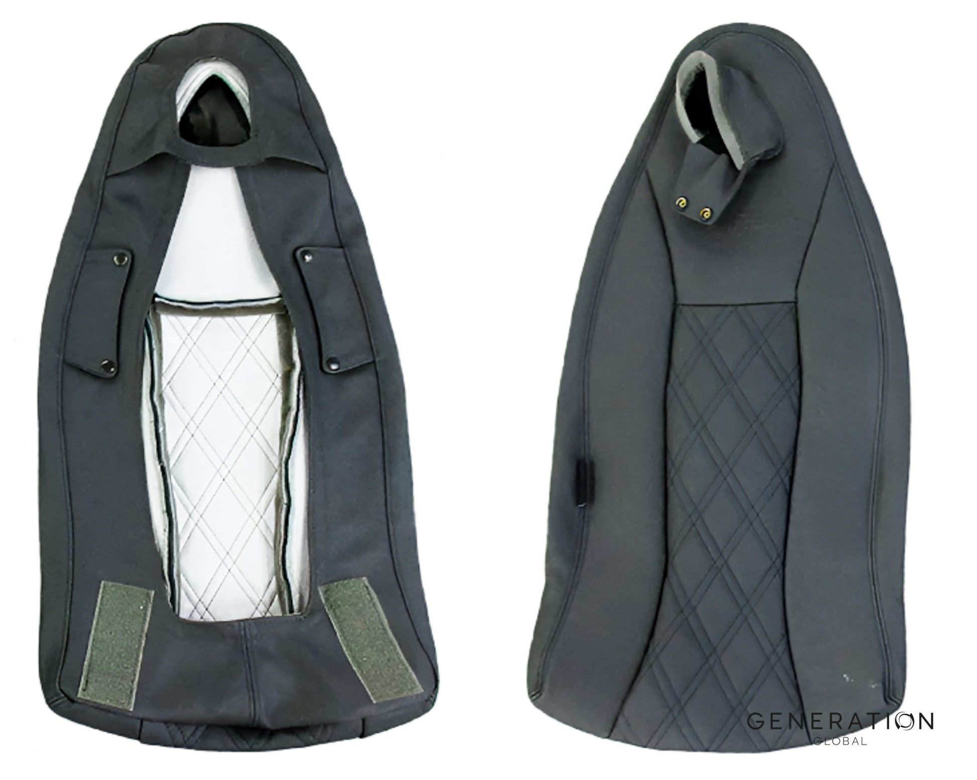 Airbus Helicopters H120 Crew Seat Covers. Leather seat upholstery 