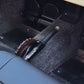 Cessna 182 Aircraft Interior Leather Flap Lever Grip Cover - Black Perforated Aviation Leather