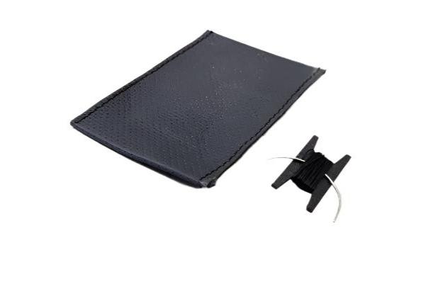 Cessna 182 Aircraft Interior Leather Flap Lever Grip Cover - Black Perforated Aviation Leather