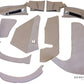 DA42 aircraft trim panel kit with aviation leather and suede upholstery, includes foam and covers for installation