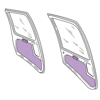 Robinson R44 door panel inserts