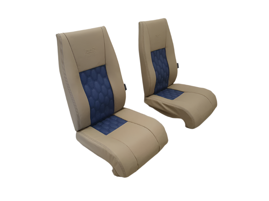 Custom leather crew seat for Bell 206 