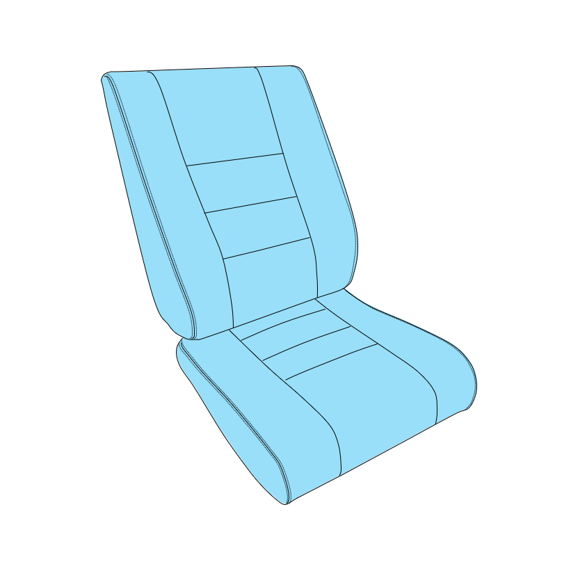 Bell 206L aft seat assemblies in aviation leather