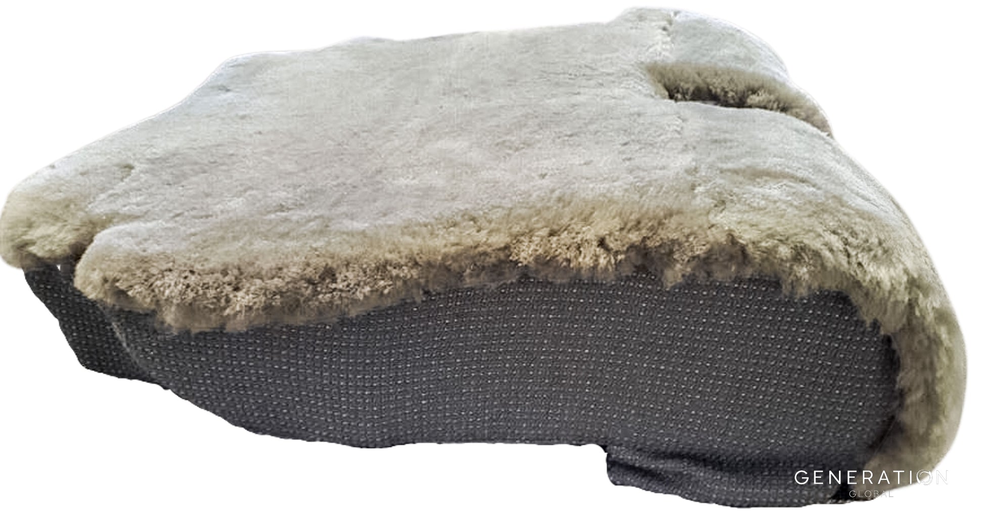 Seat bottom cover for Bombardier DHC-8 cockpit – New Zealand sheepskin with nylon/wool blend, FAA/EASA/TCCA certified, OEM AviaTech.