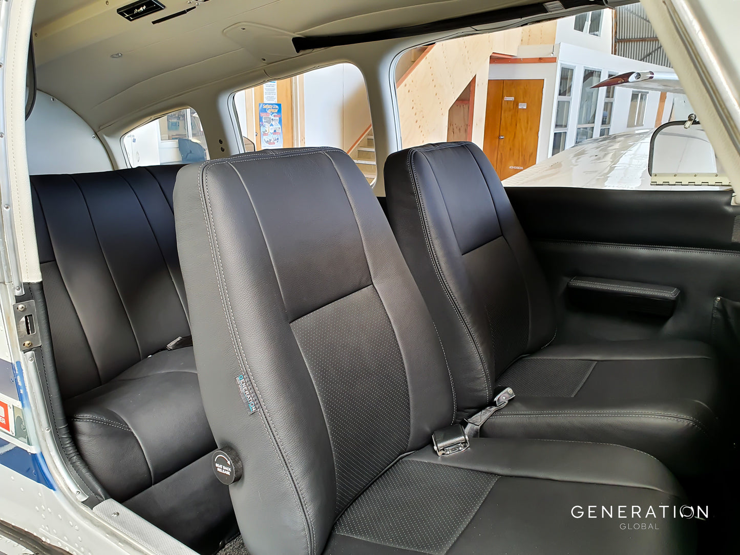 Complete PA-28 seat upholstery assembly – 2 singles, 1 bench