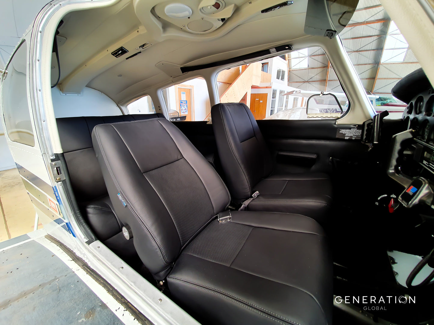 Complete PA-28 seat upholstery assembly – 2 singles, 1 bench