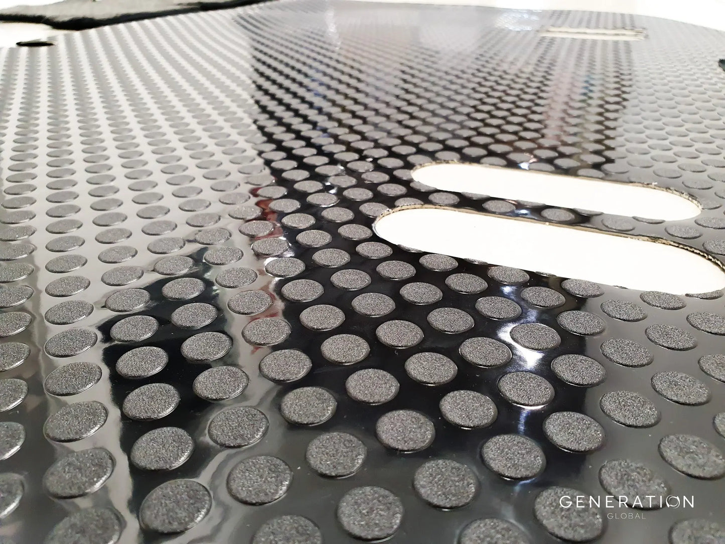 Complete helicopter vinyl flooring kit with precision‑cut panels and Velcro attachment system for MD/Hughes 269/300C and Schweizer S300.
