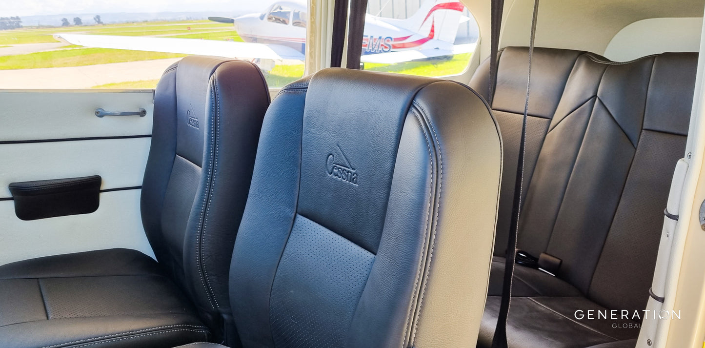 Cessna C180 Aircraft Interior Seat Upholstery Kit | Leather Covers & Cushions