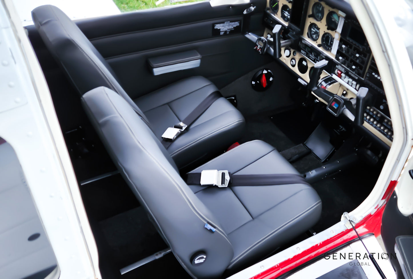 Complete PA-28 seat upholstery assembly – 2 singles, 1 bench