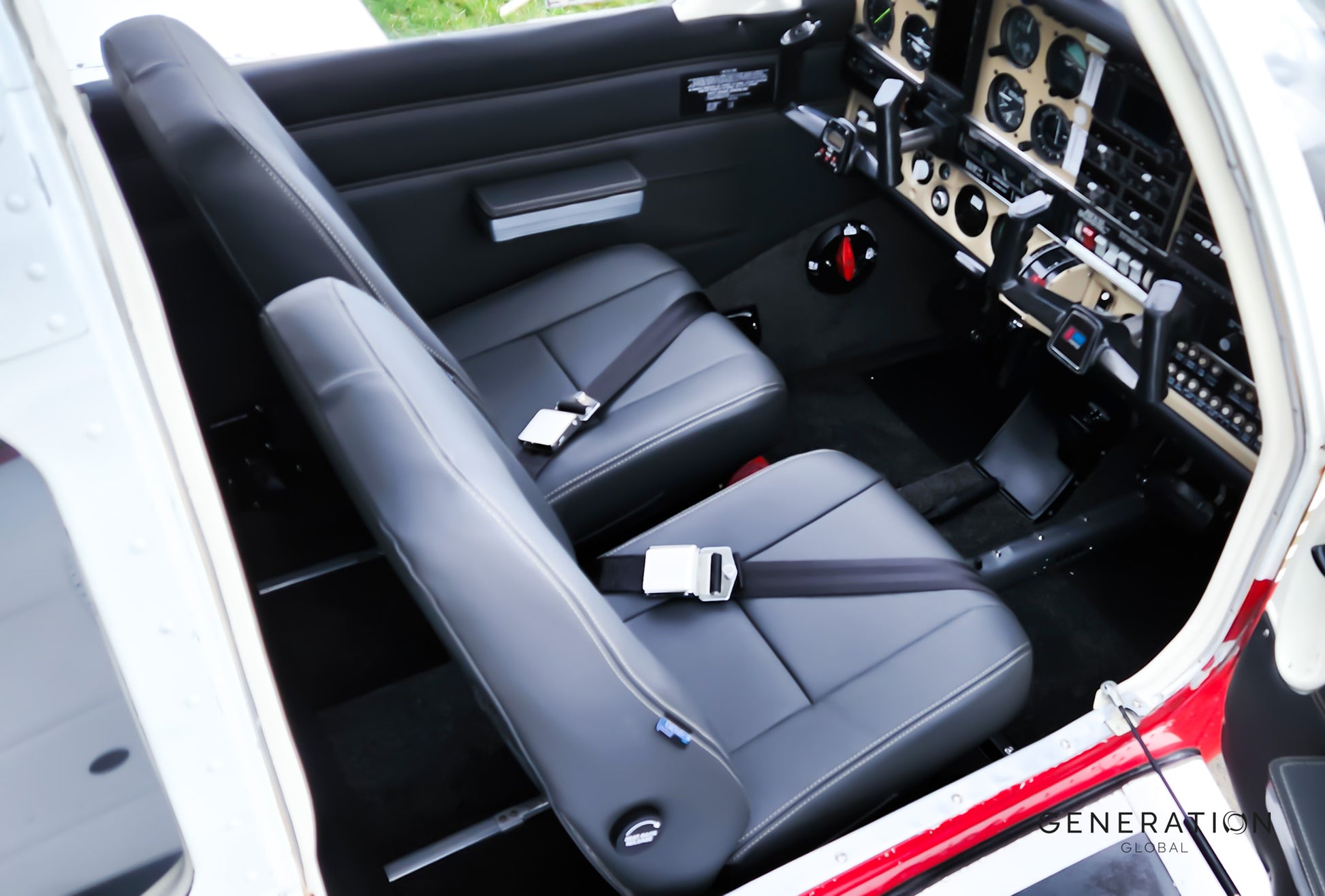 Complete PA-28 seat upholstery assembly – 2 singles, 1 bench