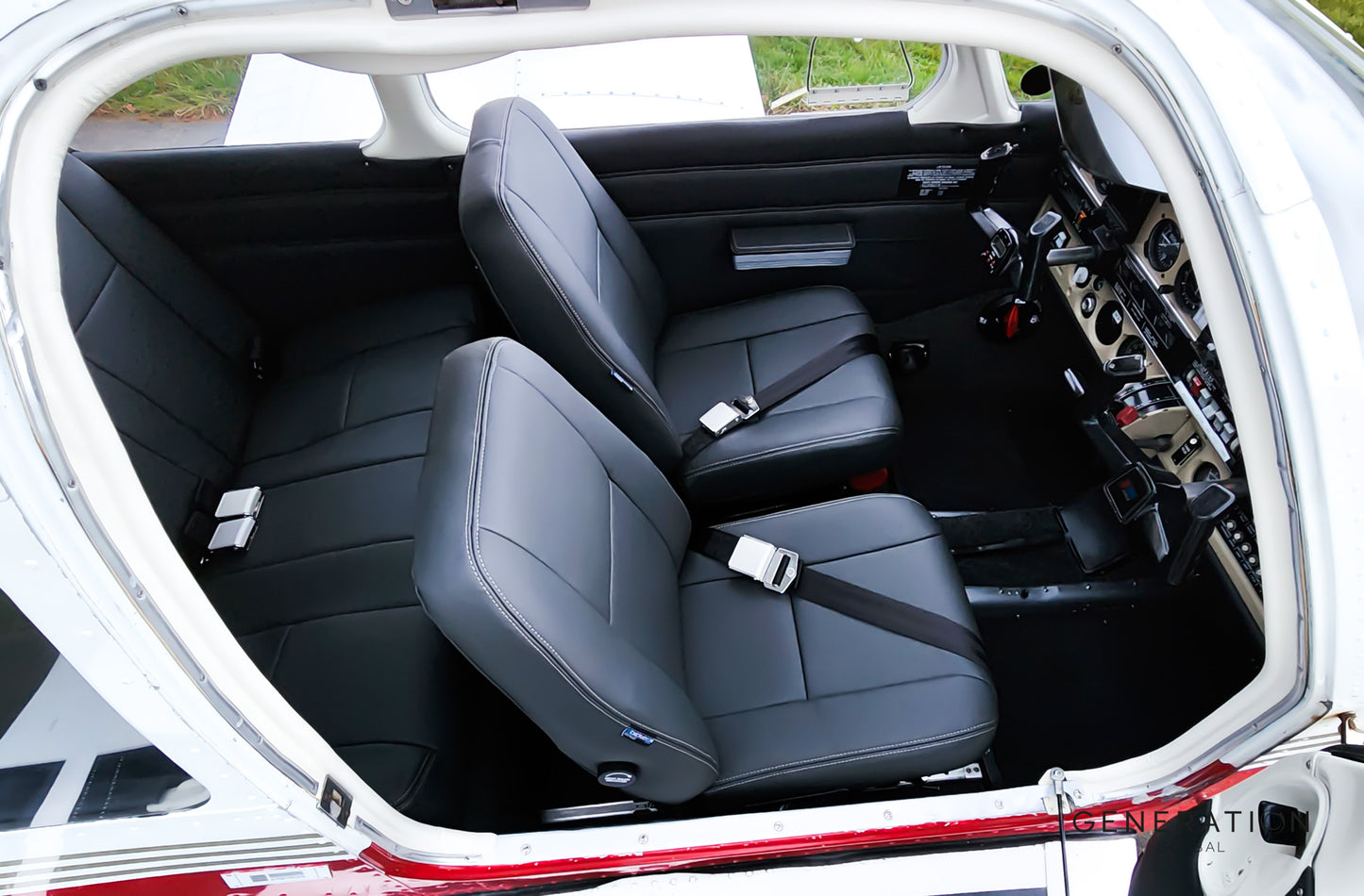 Complete PA-28 seat upholstery assembly – 2 singles, 1 bench