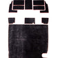 Full WN‑120 aviation carpet set for MD/Hughes 369/500 C‑D helicopters with mesh binding and Velcro installation.