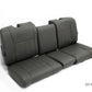 Set of 3 Generation I forward seat assemblies (LH, RH, Centre) for MD/Hughes 500E helicopter with aviation leather and composite backs.