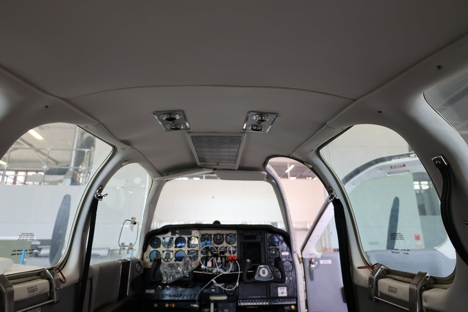 Beechcraft Baron E55 Aircraft Interior Headlining and rear bulkhead