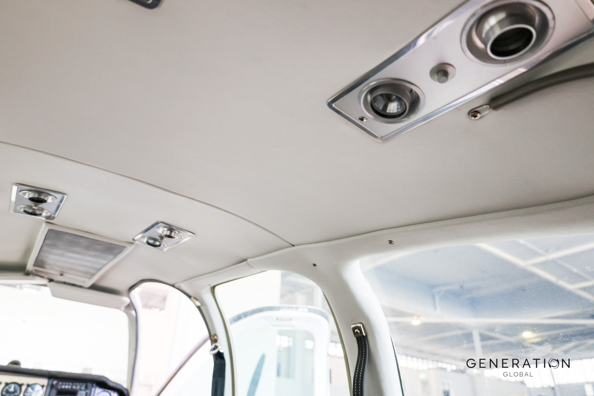 Beechcraft Baron E55 Aircraft Interior Headlining and rear bulkhead