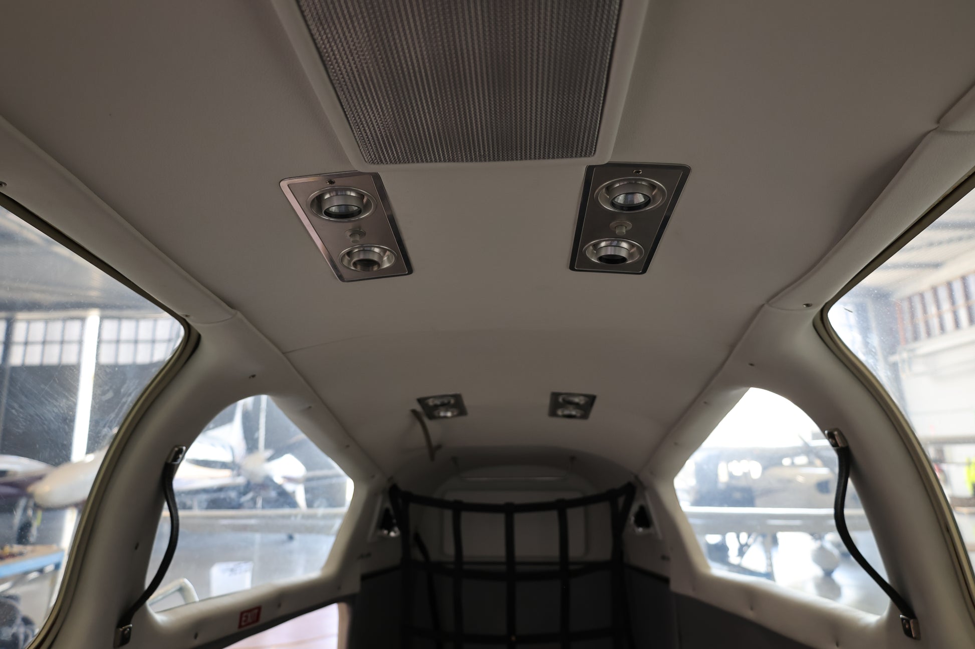 Beechcraft Baron E55 Aircraft Interior Headlining and rear bulkhead