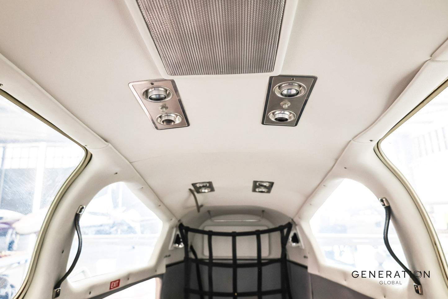 Beechcraft Baron E55 Aircraft Interior Headlining and rear bulkhead