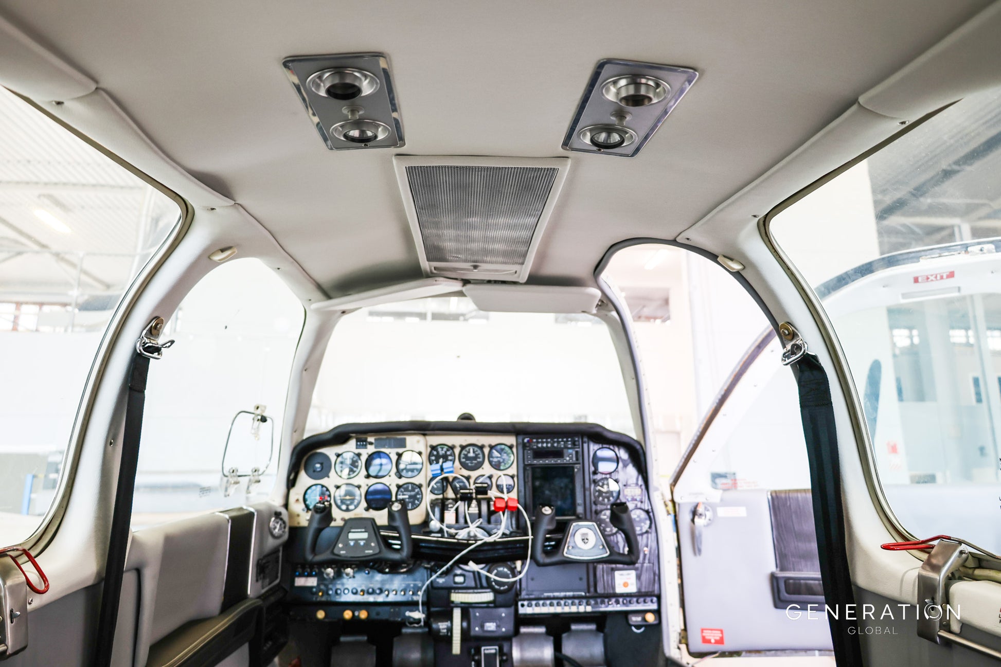Beechcraft Baron E55 Aircraft Interior Headlining and rear bulkhead