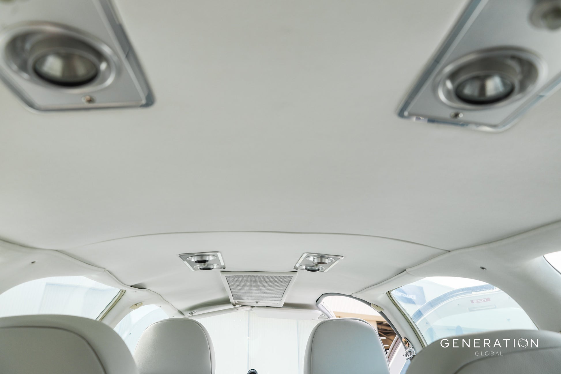 Beechcraft Baron E55 Aircraft Interior Headlining and rear bulkhead