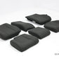 Set of 3 forward seat backrest and bottom assemblies (LH, RH, Centre) for MD/Hughes 369/500 helicopters, Generation I design.