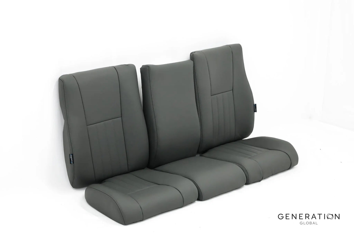 Set of 3 forward seat backrest and bottom assemblies (LH, RH, Centre) for MD/Hughes 369/500 helicopters, Generation I design.