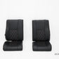 Set of 2 forward seat backrest and bottom assemblies (LH & RH) for MD/Hughes 369/500 helicopters, Generation I design.