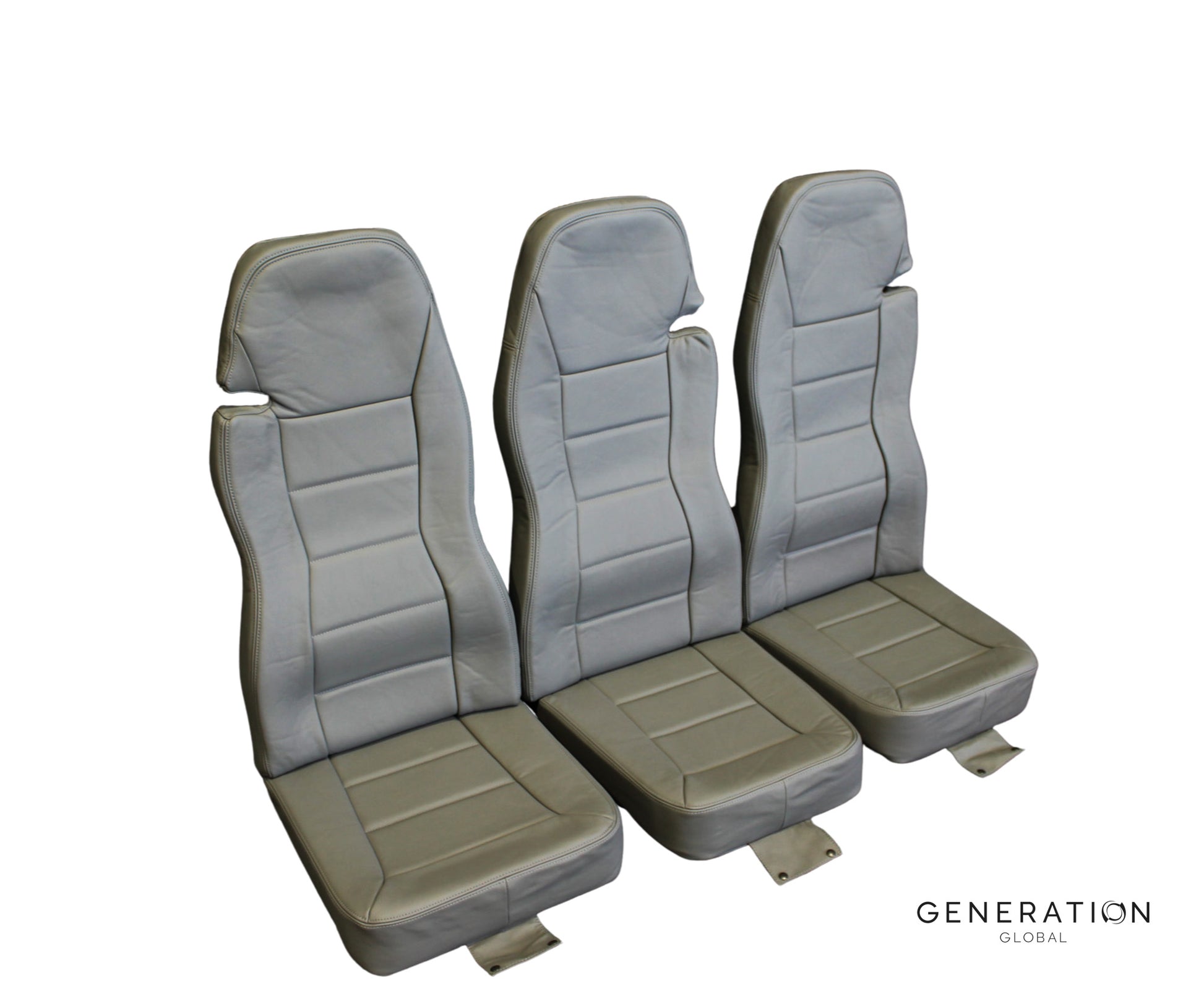 Airbus H120 rear seat assemblies Generation Global set of 3 with aviation leather covers and Genlite foam cushions.