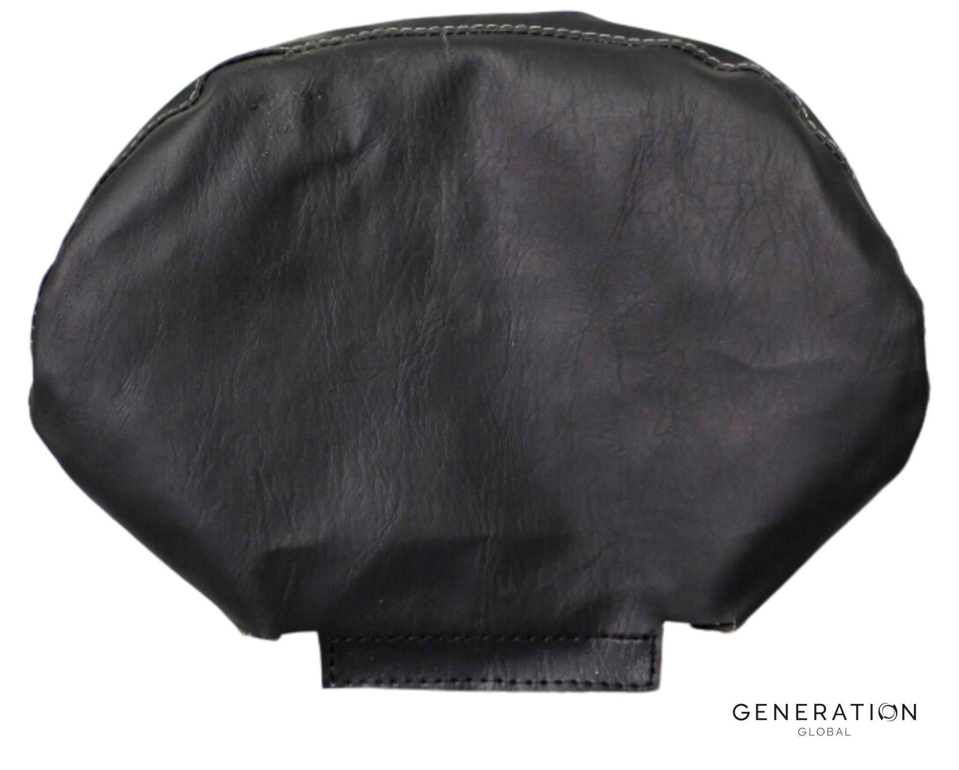 Grey leather seat headrest cover for Bombardier Q400 – designed for Captain/First Officer seats, OEM Goodrich, certified and aviation-grade.