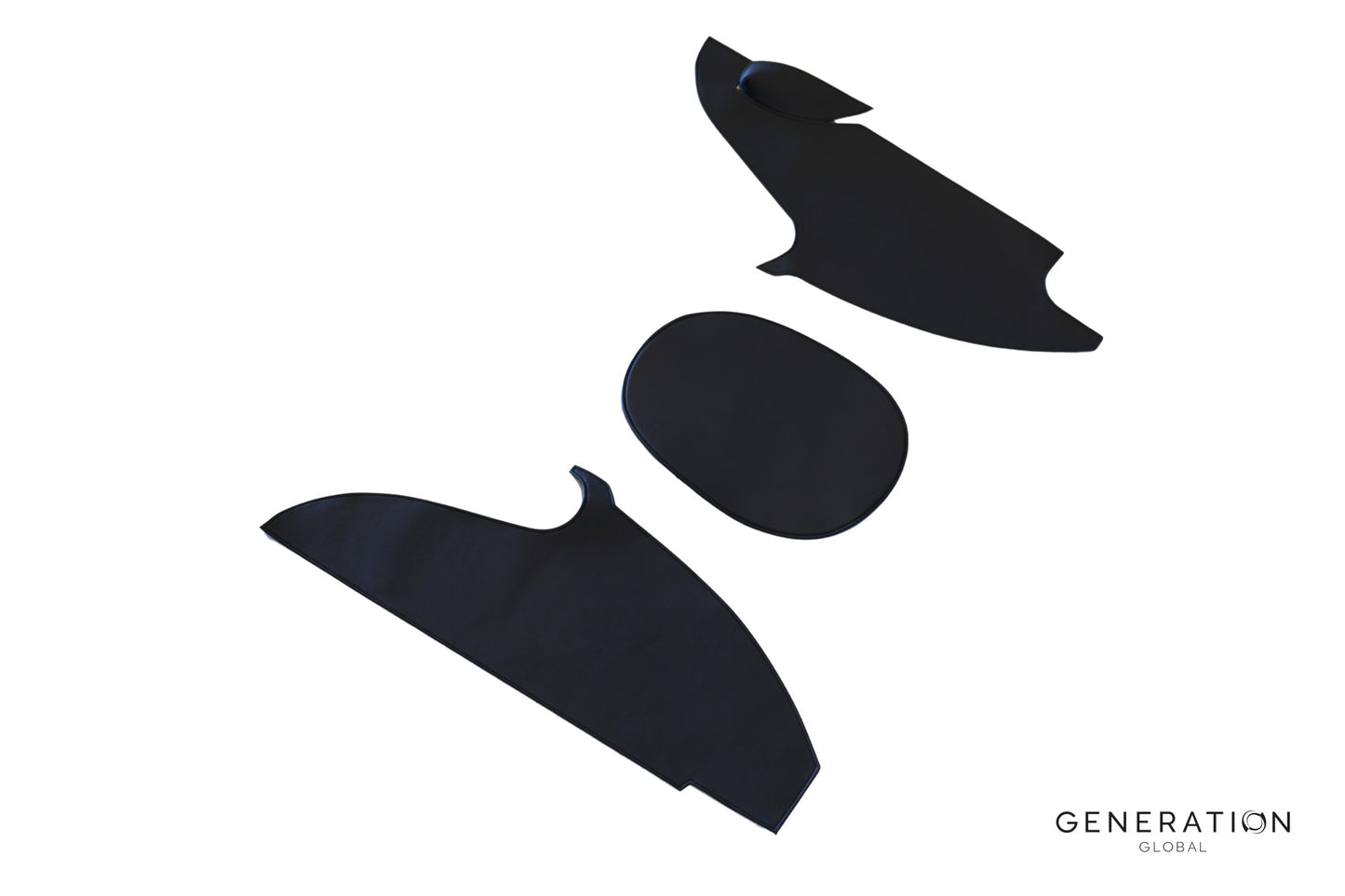 Airbus H130 helicopter ceiling panels, set of 3, made from high-density foam wrapped in vinyl with decorative stitching, FAA and EASA approved.