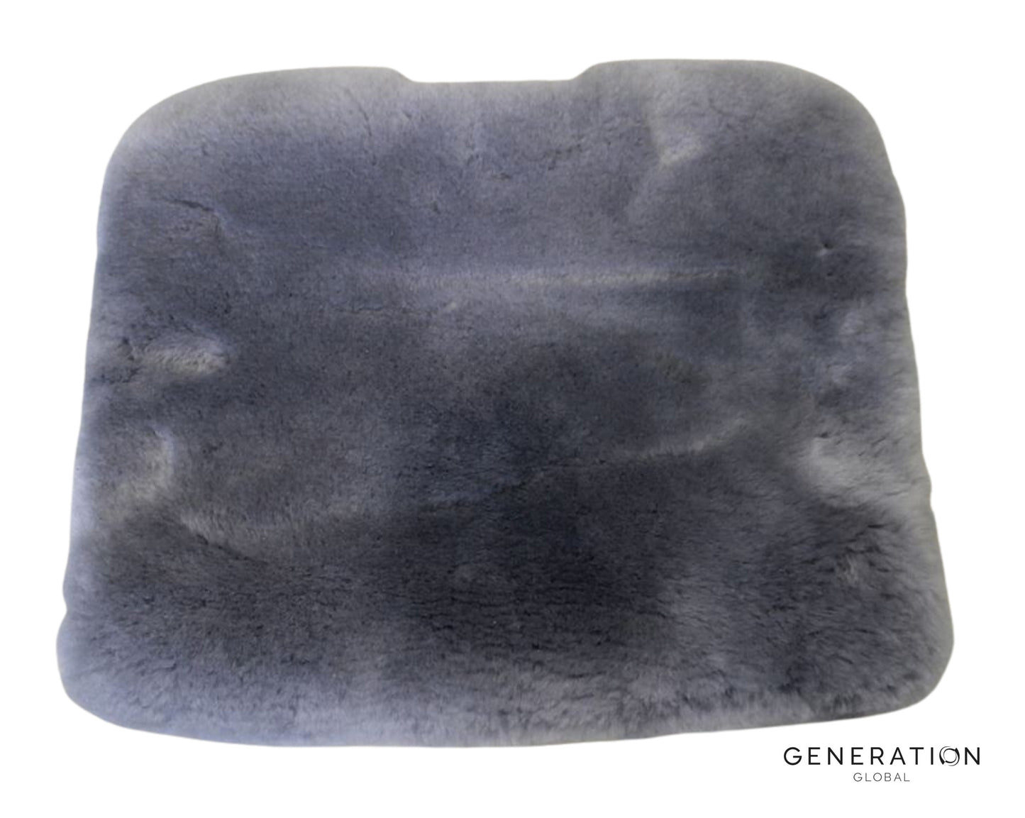 Grey sheepskin seat back upper cover for Bombardier Q300/Q400 – designed for Captain/First Officer seats, OEM Goodrich, certified and cockpit-ready.