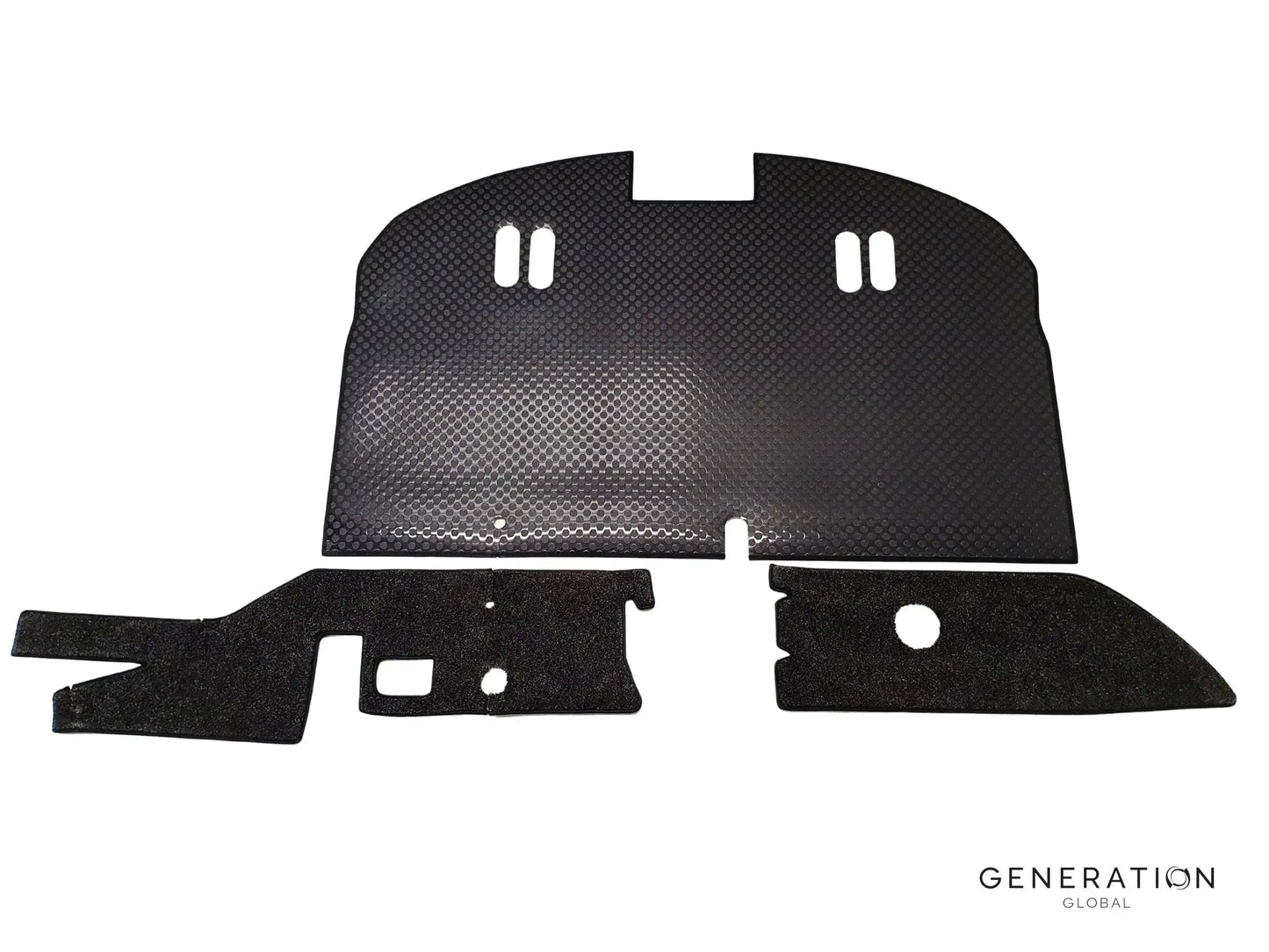 Complete helicopter vinyl flooring kit with precision‑cut panels and Velcro attachment system for MD/Hughes 269/300C and Schweizer S300.